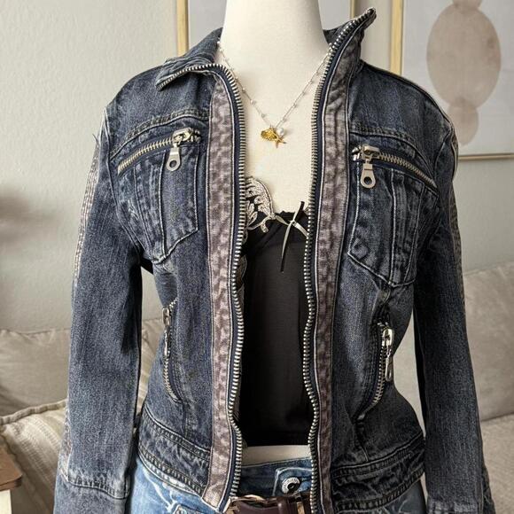 Denim Moto Zip Jacket (Dolce & Gabbana) - Picture 3 of 5